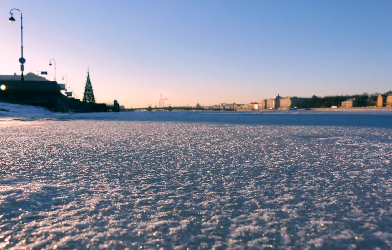 Фото обои лед, город, Санкт-Петербург, ice, Нева, St.Petersburg, Neva