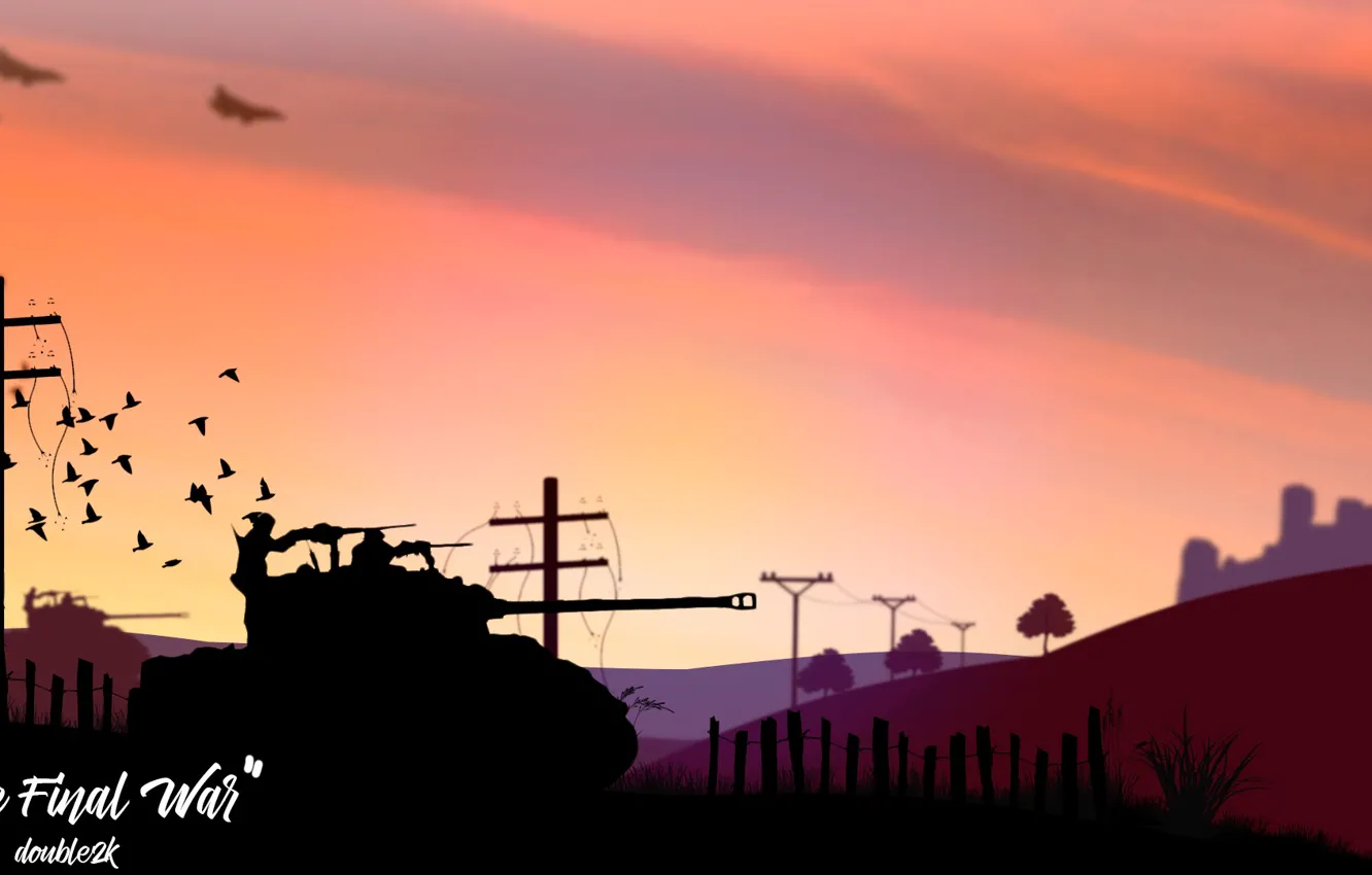 Фото обои war, art, Tank