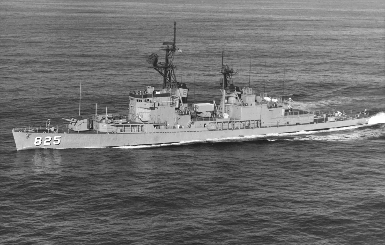 Фото обои эсминец, ВМС США, 1976 год, DD-825, USS Carpenter