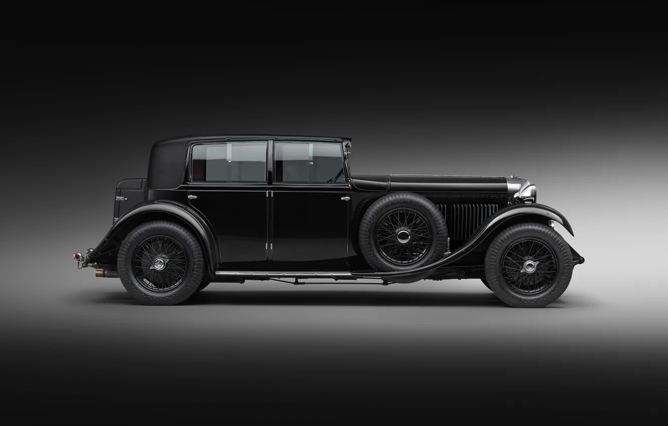 Фото обои Bentley, Бентли, 1930, Bentley Mulsanne, Сбоку, Черно-белое, Роскошный автомобиль, Luxury car