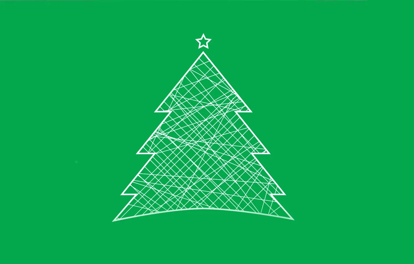 Фото обои Christmas, Tree, Minimalist
