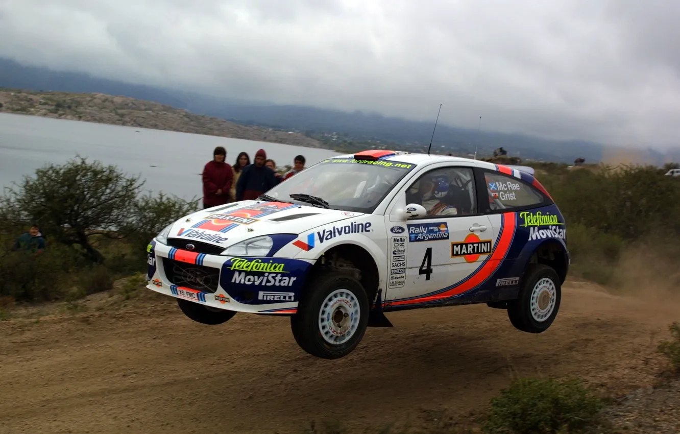 Фото обои ford, rally, jump, wrc, focus, Colin Mcrae