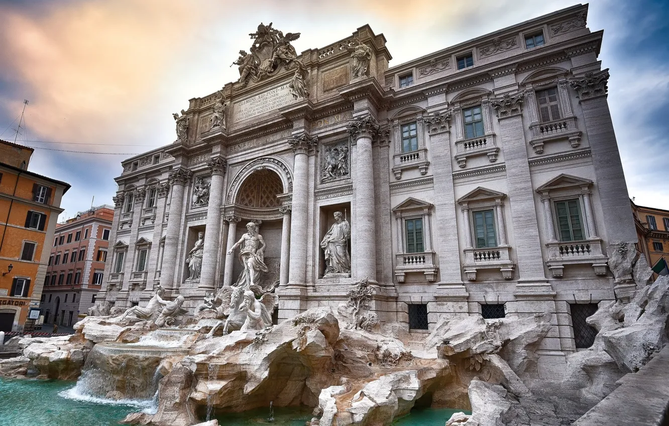 Фото обои Рим, Италия, Ватикан, Ватикан (Италия), Fontana di Trevi - Rome Рим