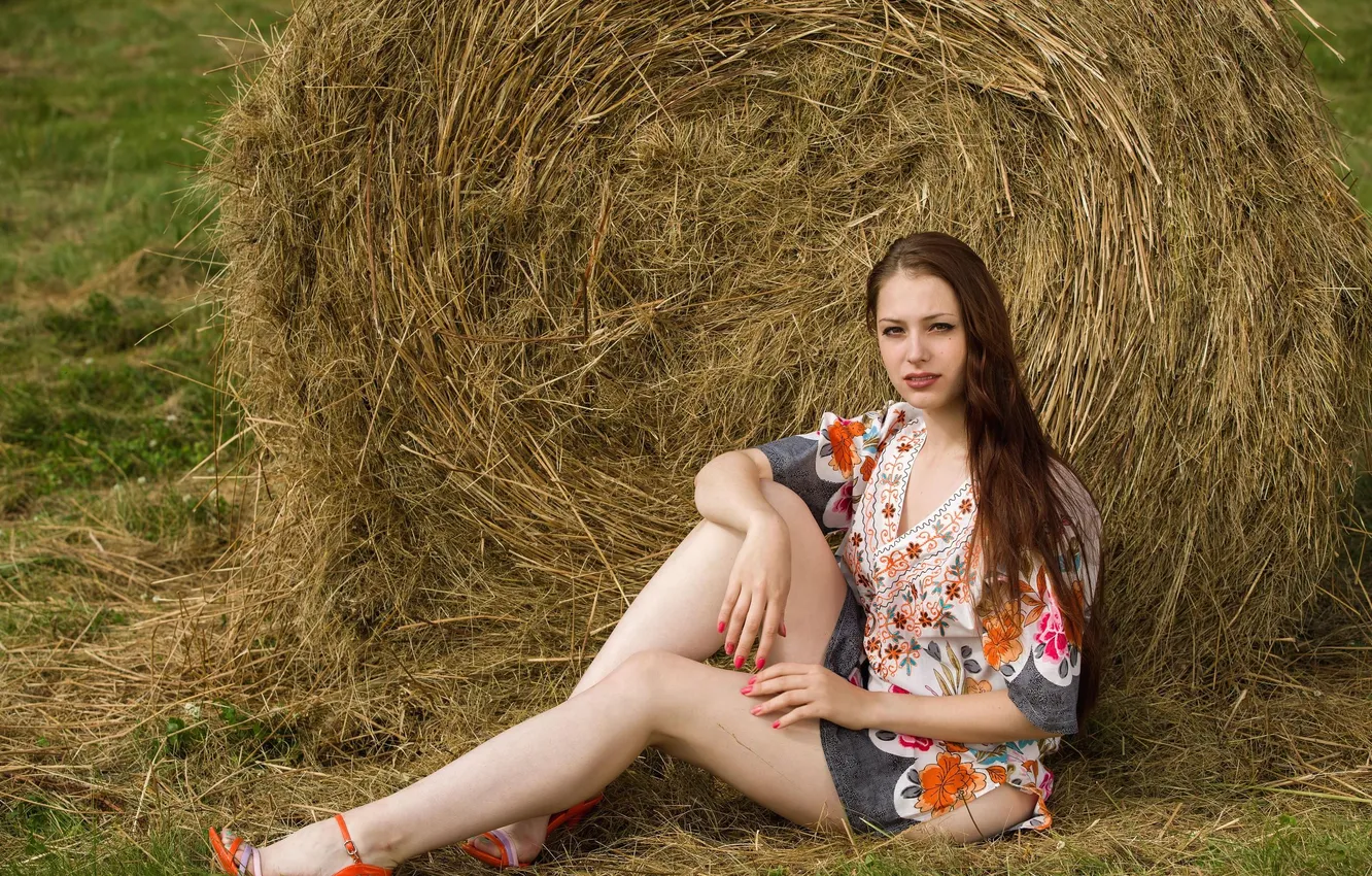 Фото обои girl, dress, pretty, cute, long-haired