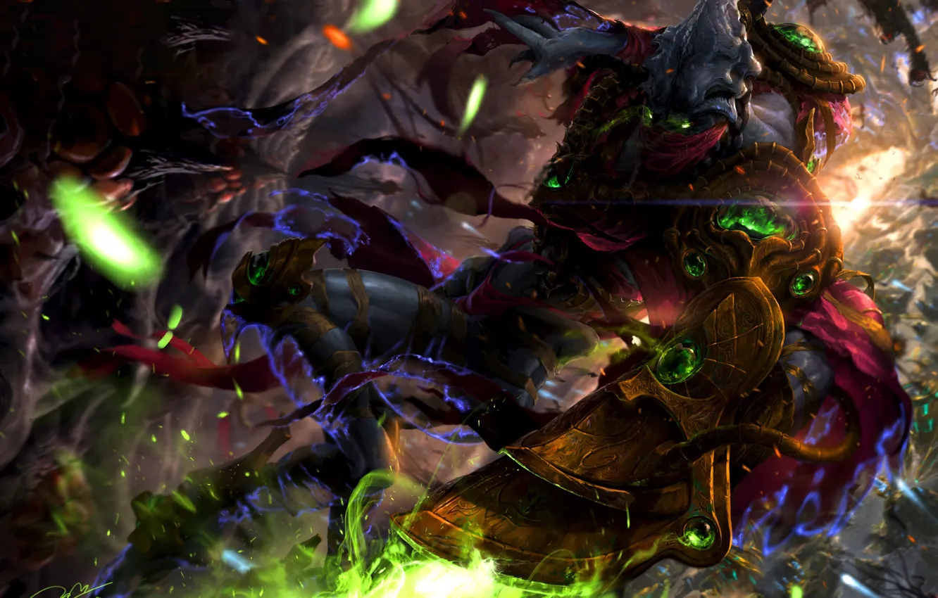 Фото обои Blizzard, Protoss, StarCraft 2, Justice, StarCraft, Зератул, Zeratul, Star Craft