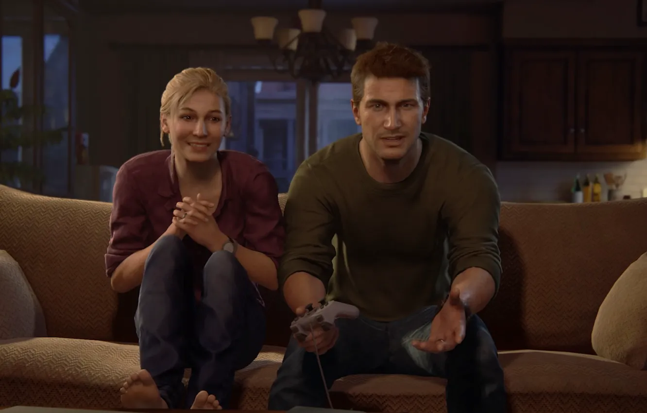 Фото обои Елена, Nathan Drake, Натан Дрейк, Uncharted 4: A Thief’s End, Uncharted 4: Путь Вора