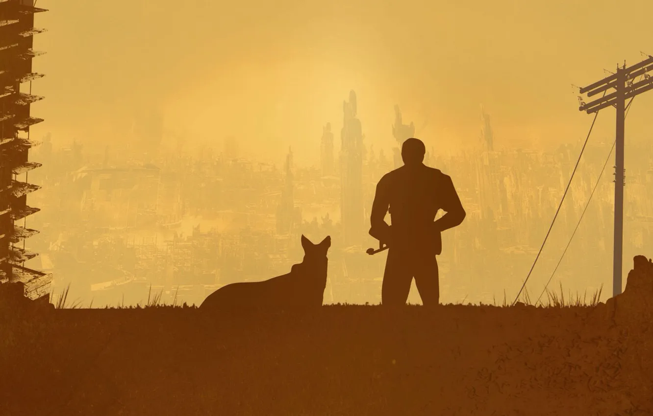 Фото обои Собака, Game, Bethesda, Fallout 4