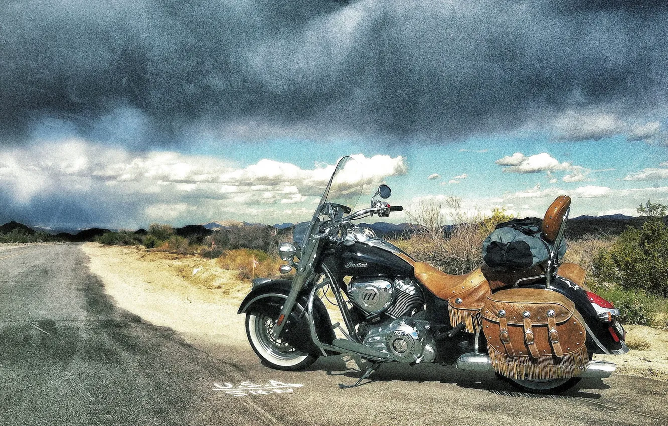 Фото обои дорога, стиль, мотоцикл, байк, легенда, Indian Chief