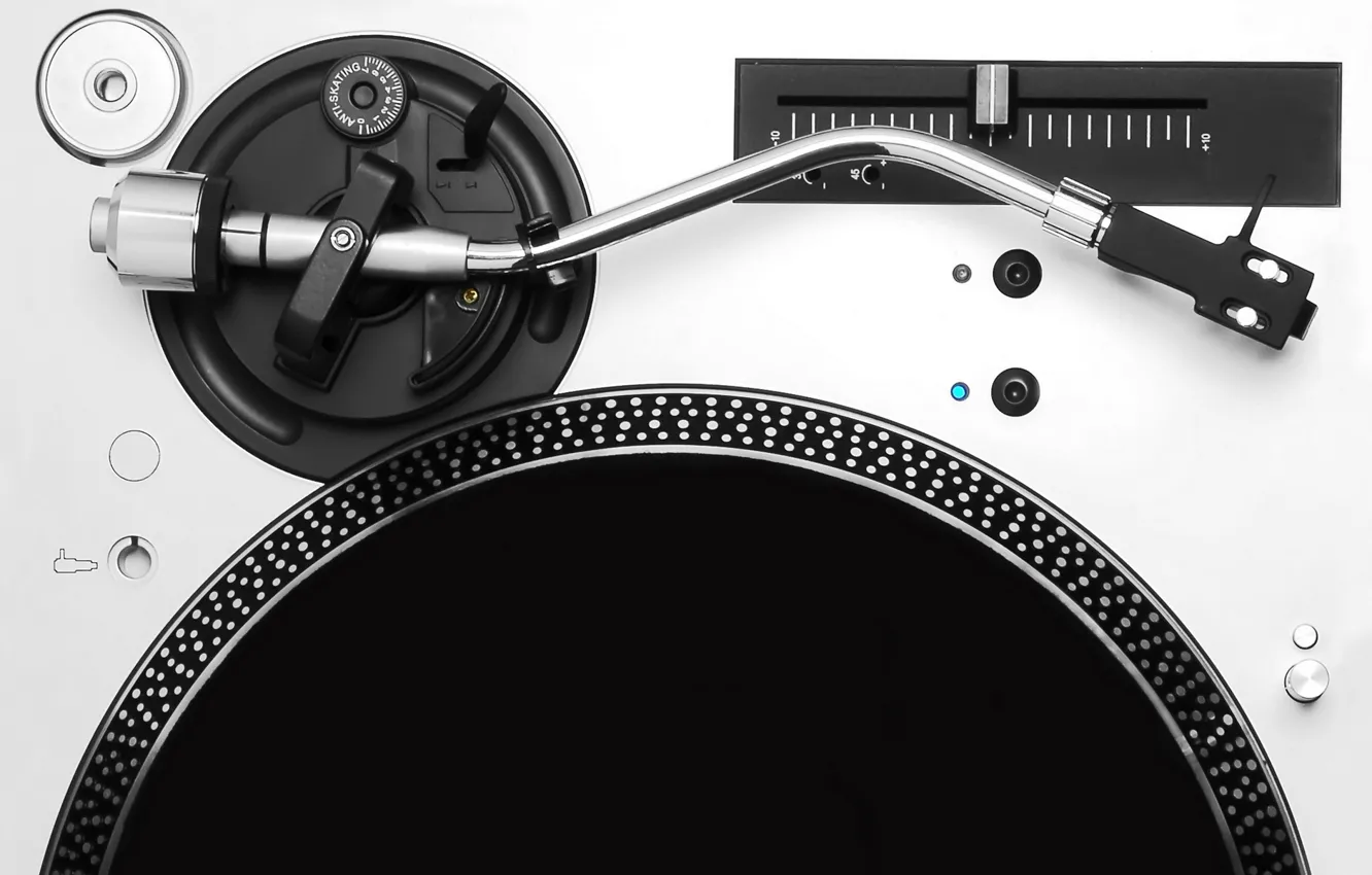 Фото обои музыка, black & white, music, винил, пластинка, record, rock n rock, dj установка