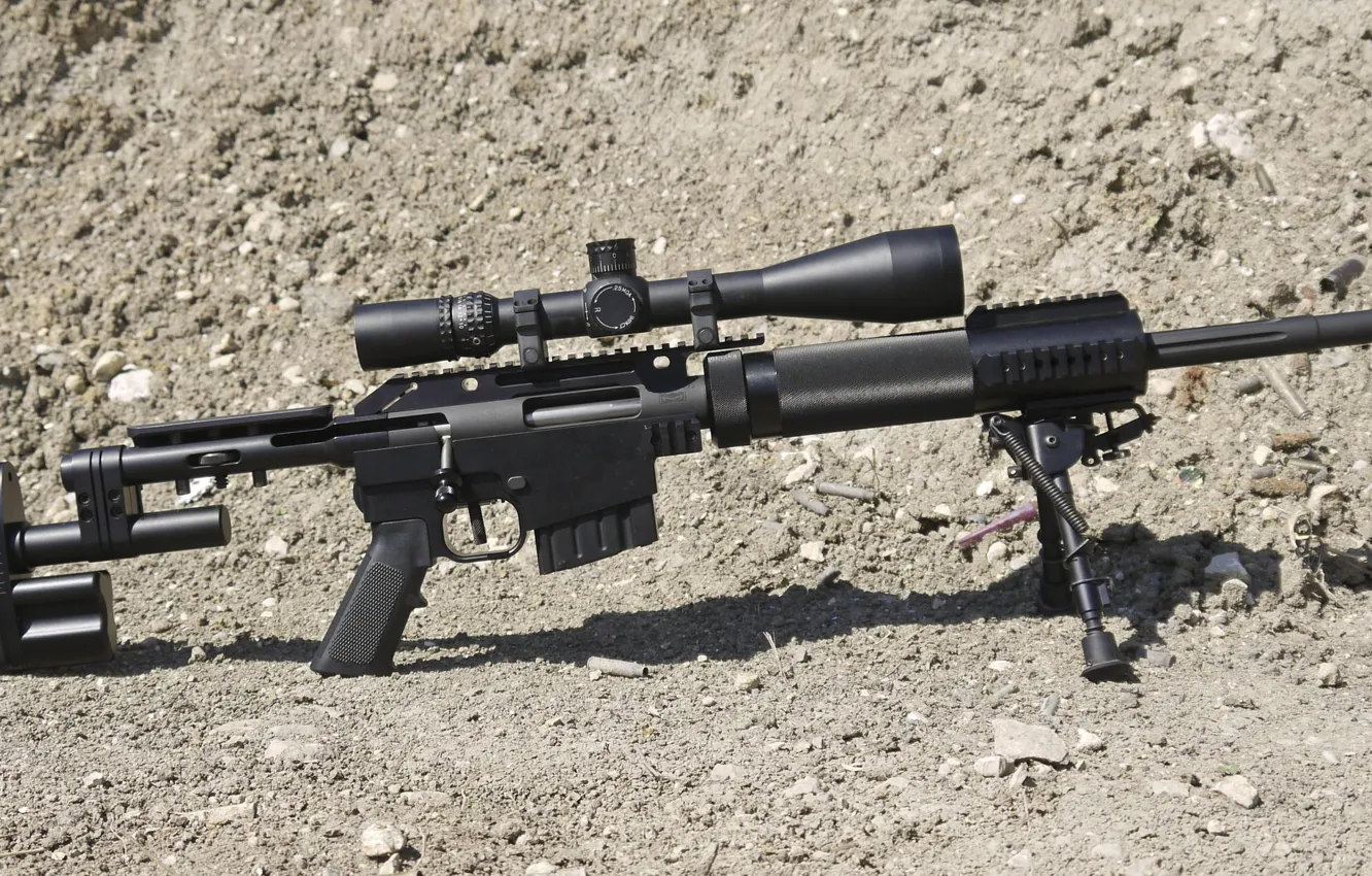 Фото обои оптика, Снайперская винтовка, насыпь, sniper rifle, McMillan CS5