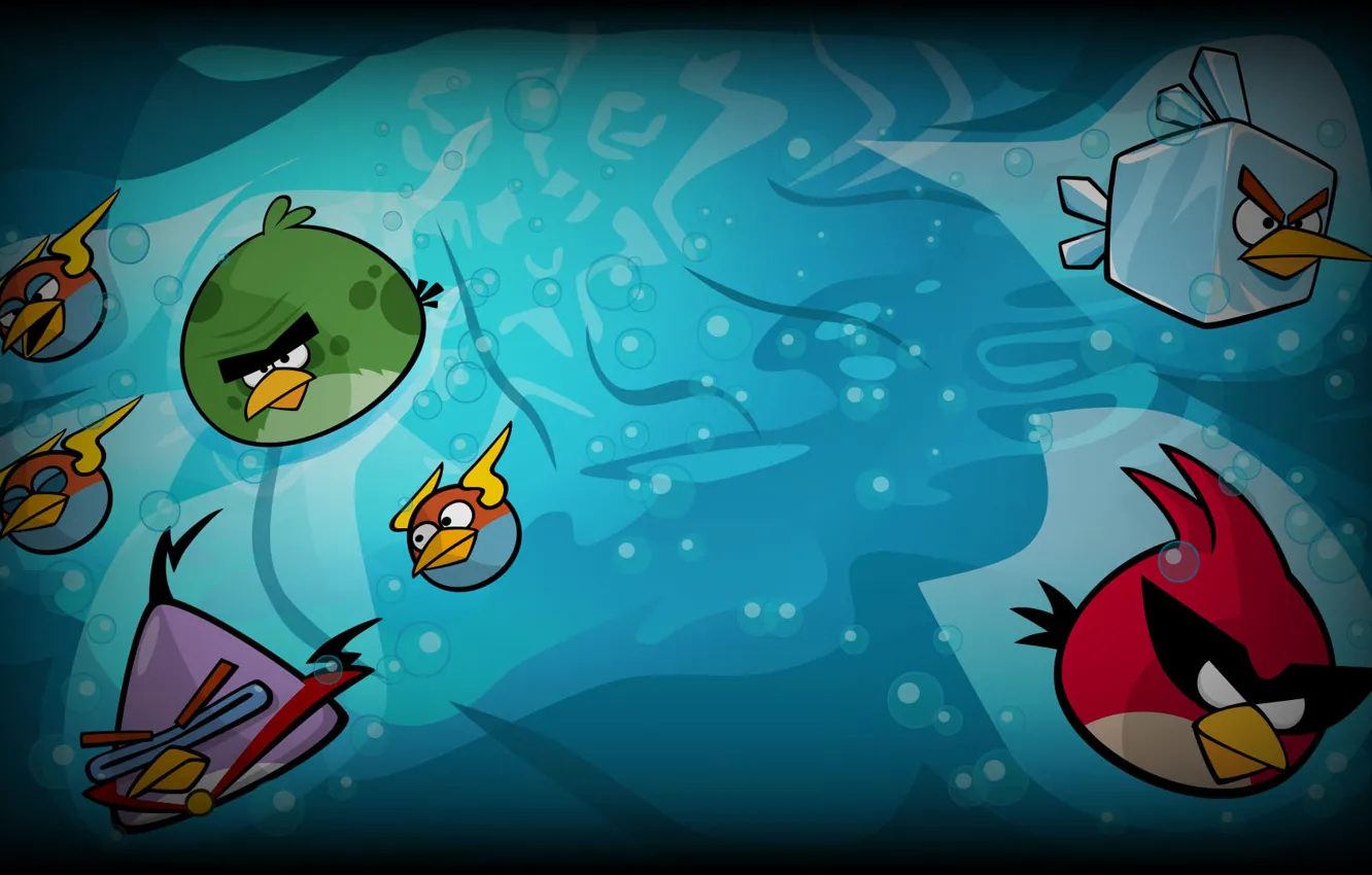 Фото обои вода, птицы, Angry Birds, Angry Birds Space