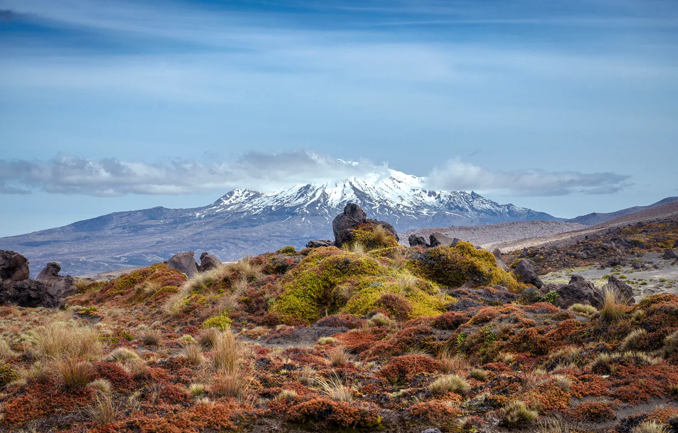 Фото обои горы, Новая Зеландия, Tongariro National Park