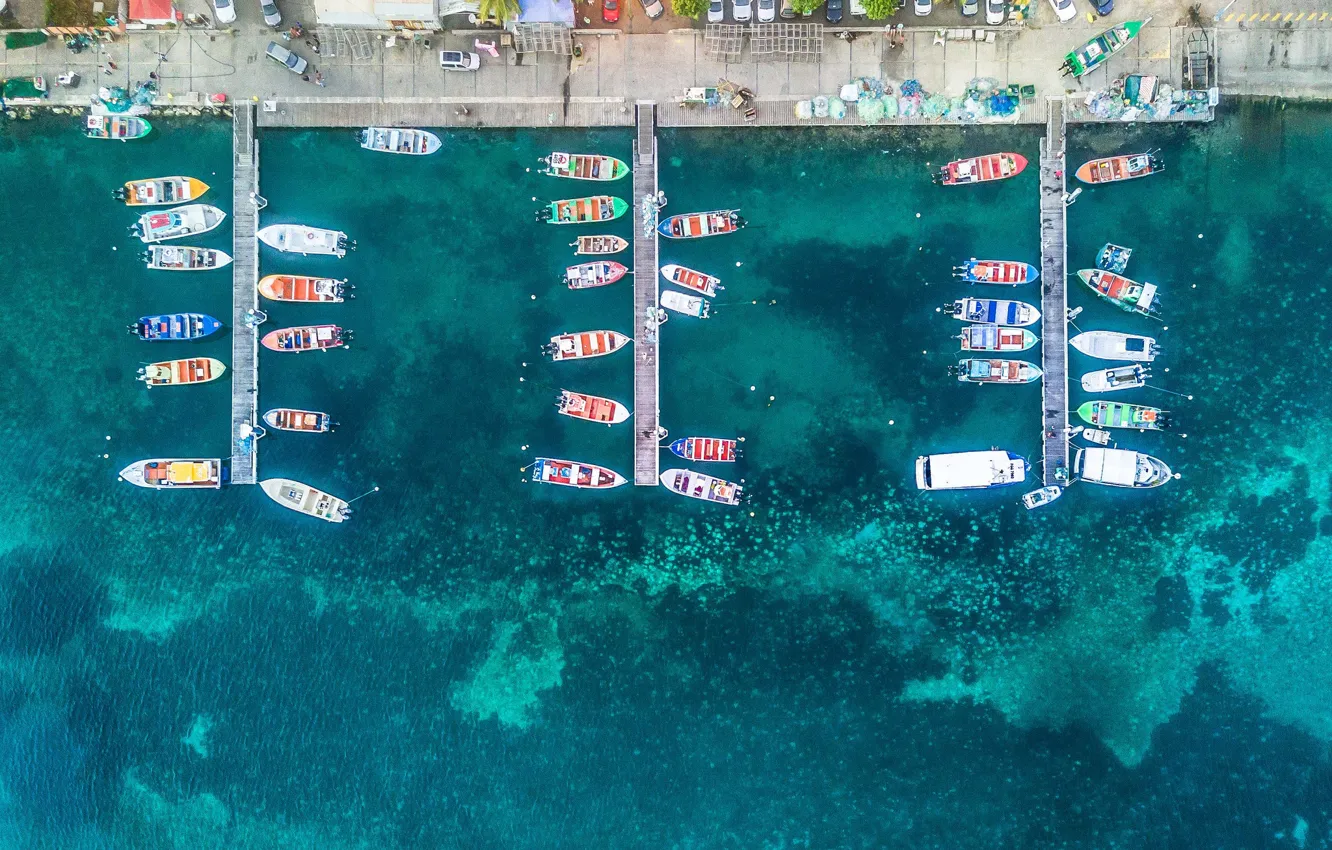 Фото обои яхты, лодки, причал, Гваделупа, Пуэнт-а-Питр