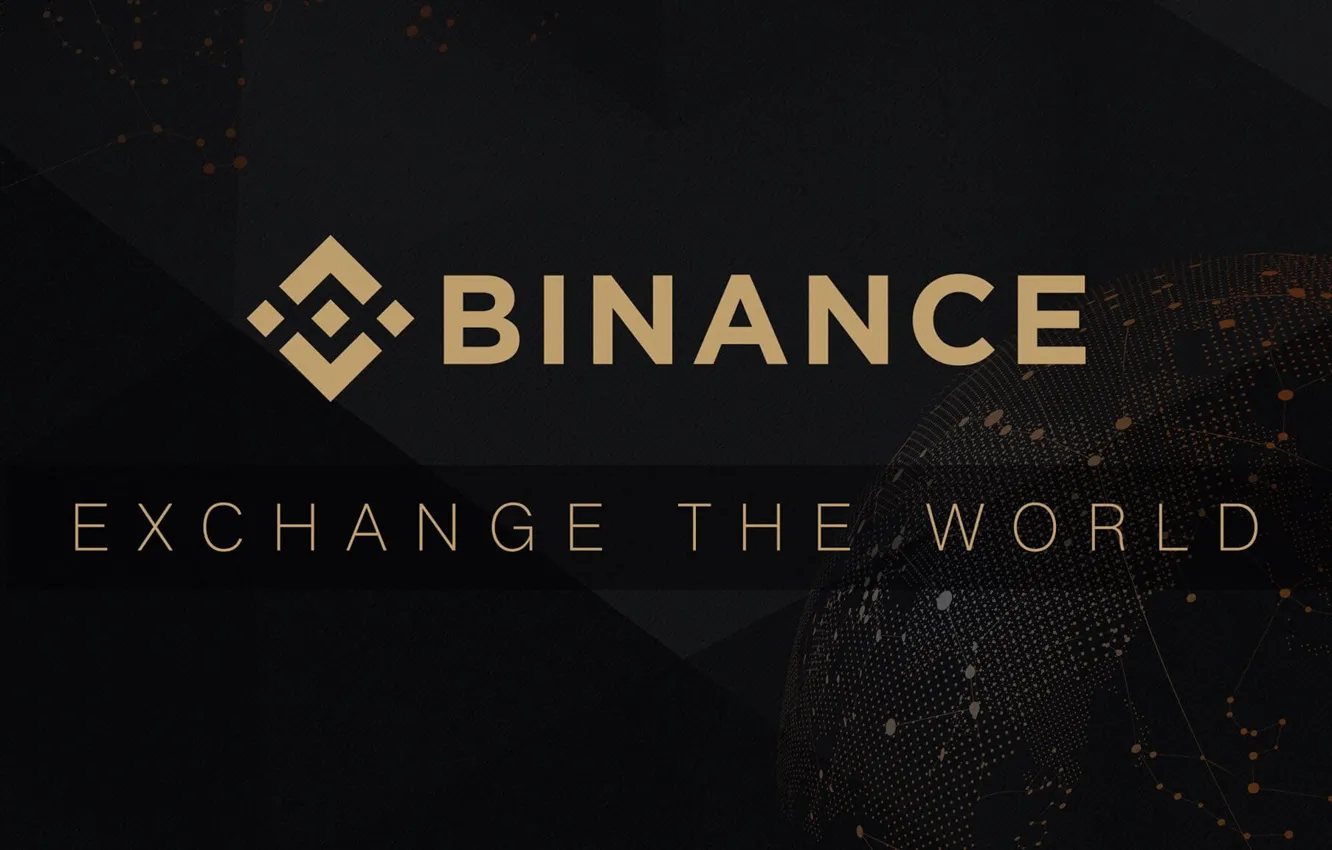 Фото обои лого, black, fon, exchange, биржа, Binance