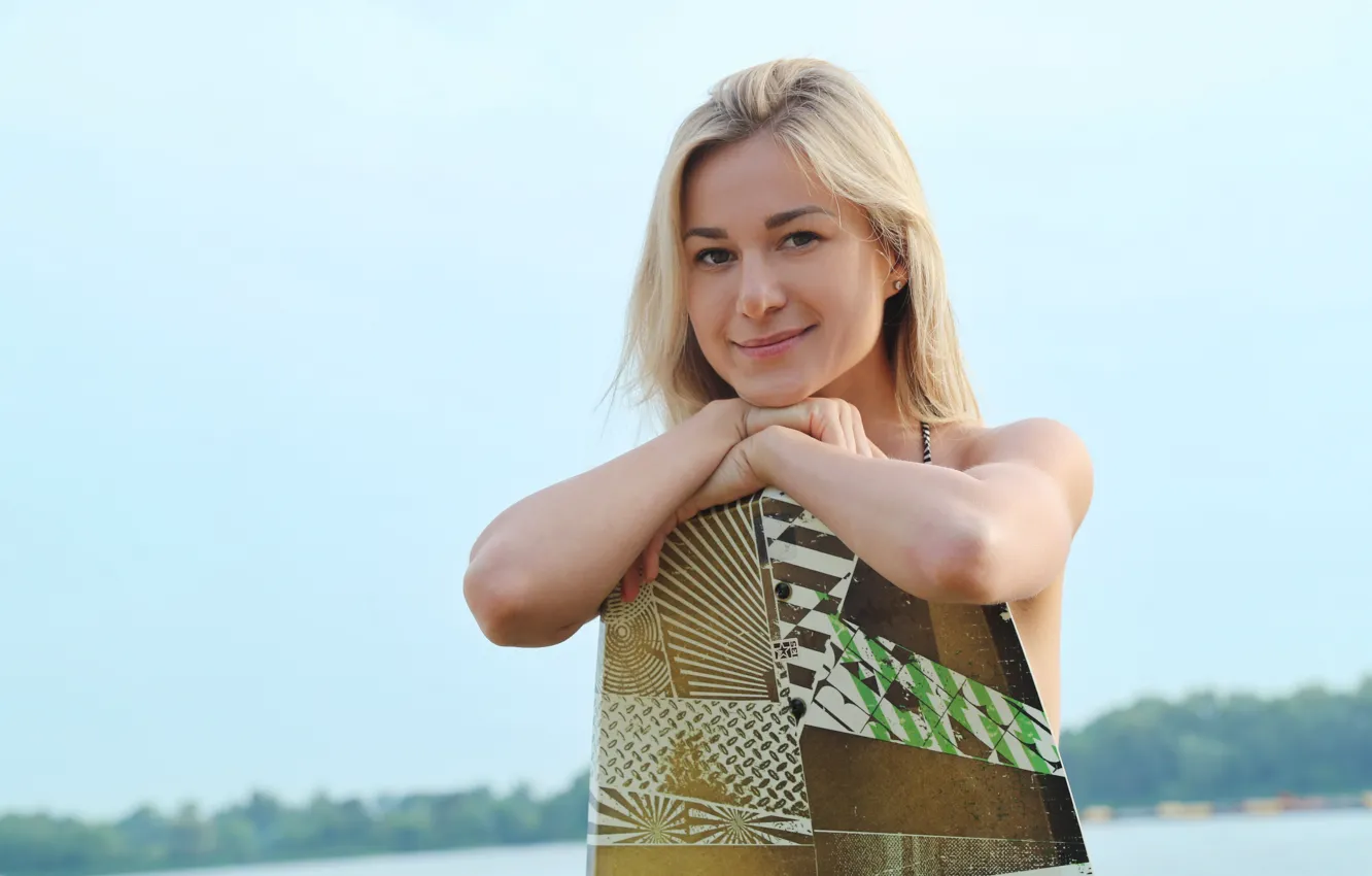 Фото обои girl, sea, ocean, cute, Candice B, Beauiful, kajtbord, CANDICE B