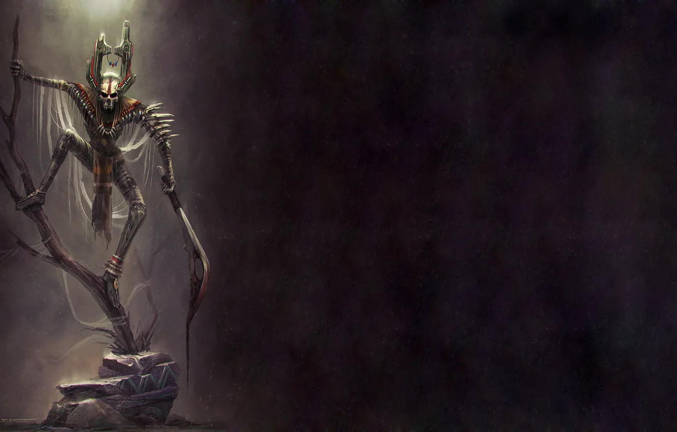 Фото обои mask, knife, creature