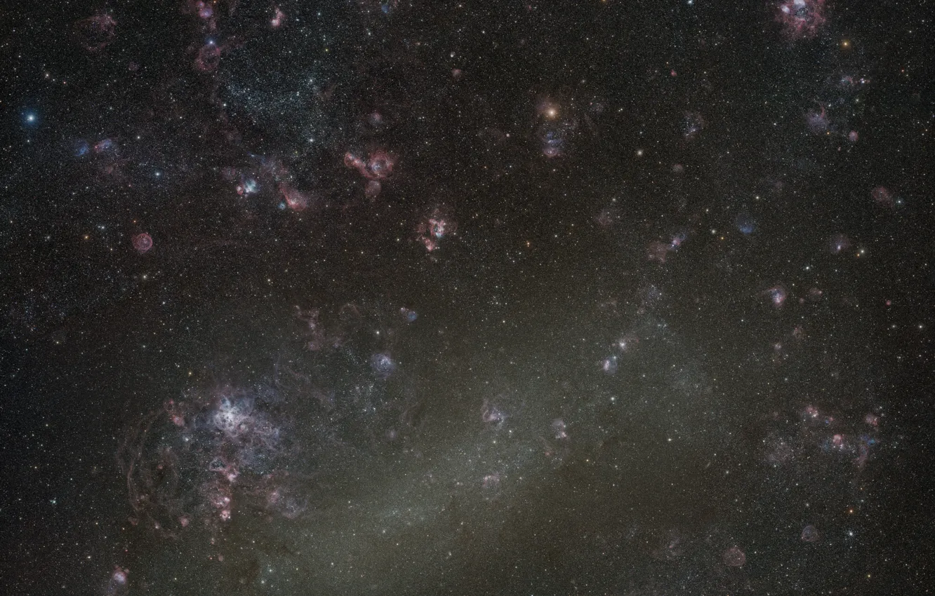 Фото обои космос, БМО, LMC, Большое Магелланово Облако, карликовая галактика, Large Magellanic Cloud