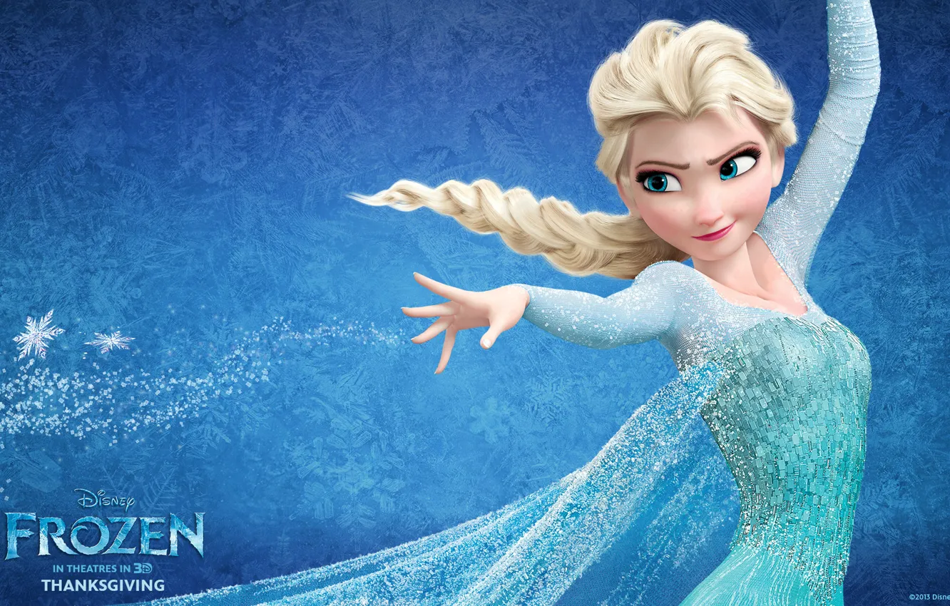 Фото обои Frozen, Walt Disney, 2013, Elsa, Холодное Сердце, Animation Studios