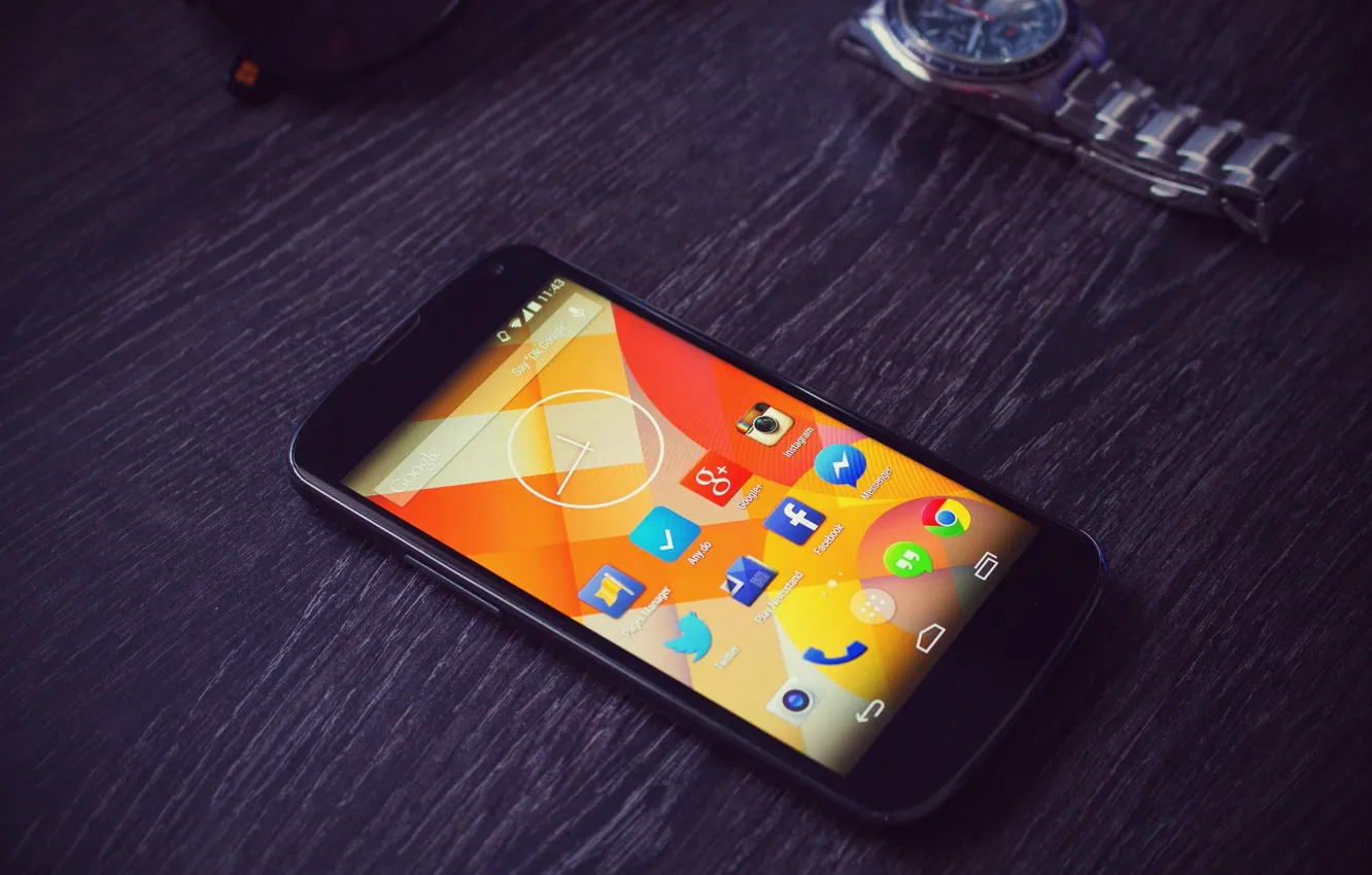 Фото обои Android, Google, Watch, Smartphone, Nexus 4