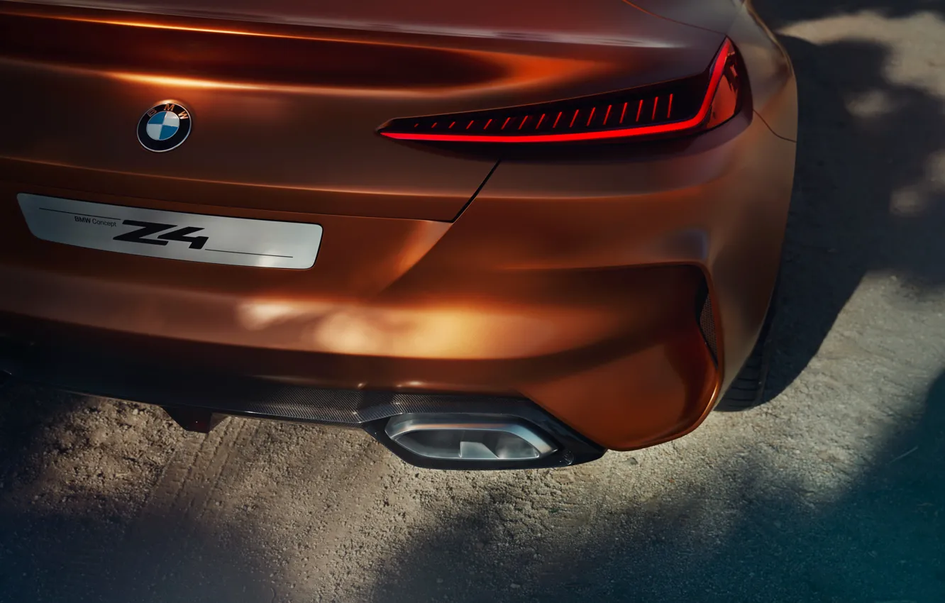 Фото обои BMW, родстер, корма, 2017, Z4 Concept