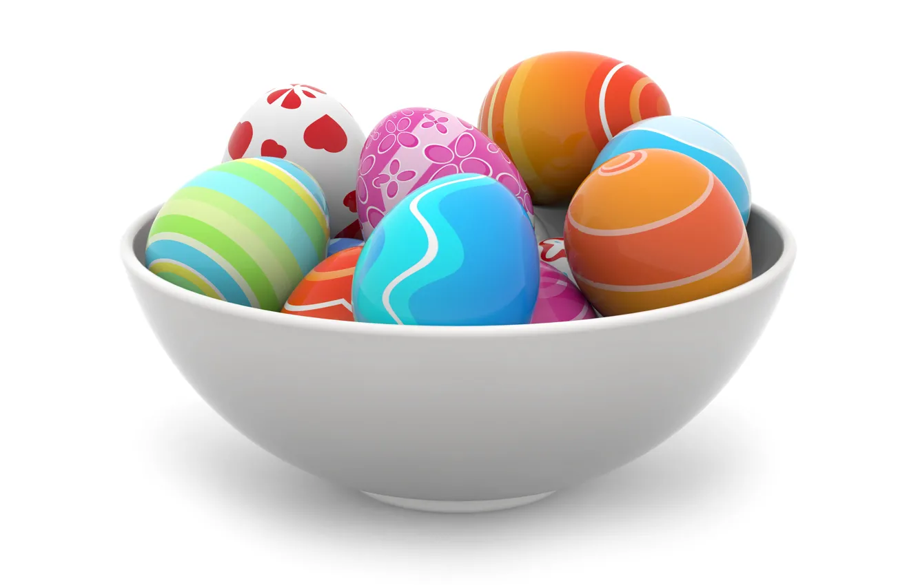 Фото обои colorful, Пасха, spring, Easter, eggs