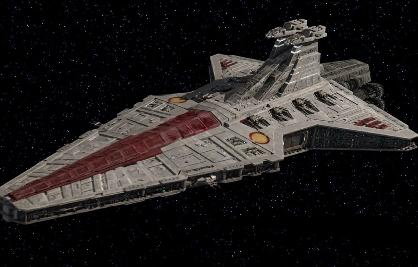 Фото обои Star Wars, Venator, class, Звёздный разрушитель, Star destroyer, типа Венатор, Великая армия Республики