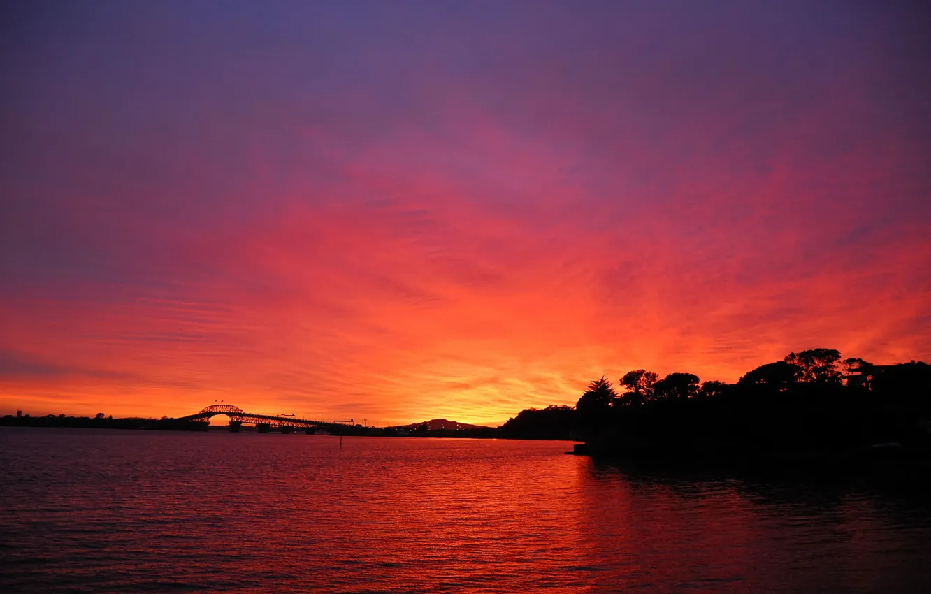 Фото обои red, morning, sun, dawn, Sunrise, radioactive