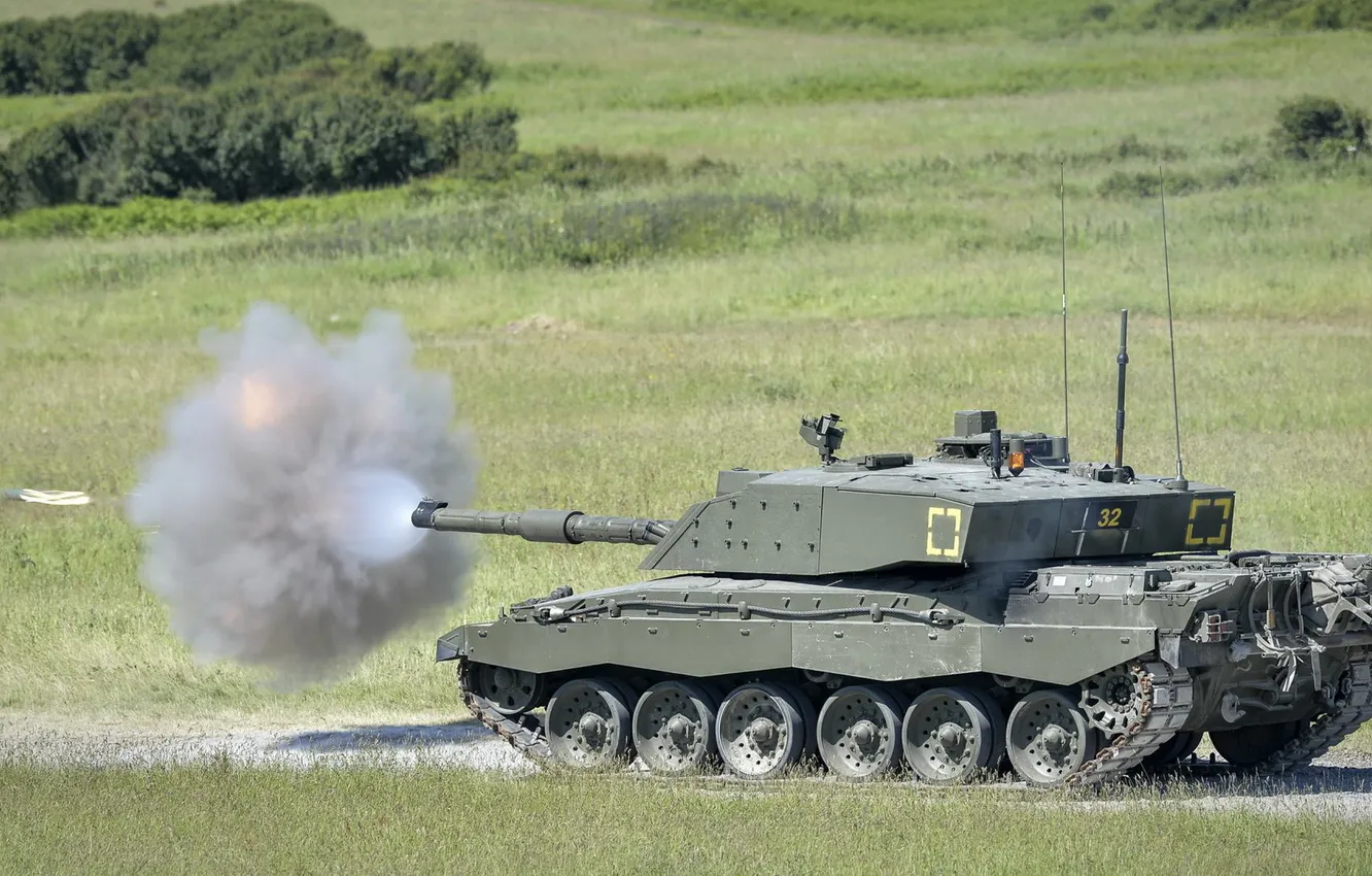 Фото обои оружие, выстрел, Tank, Challenger 2