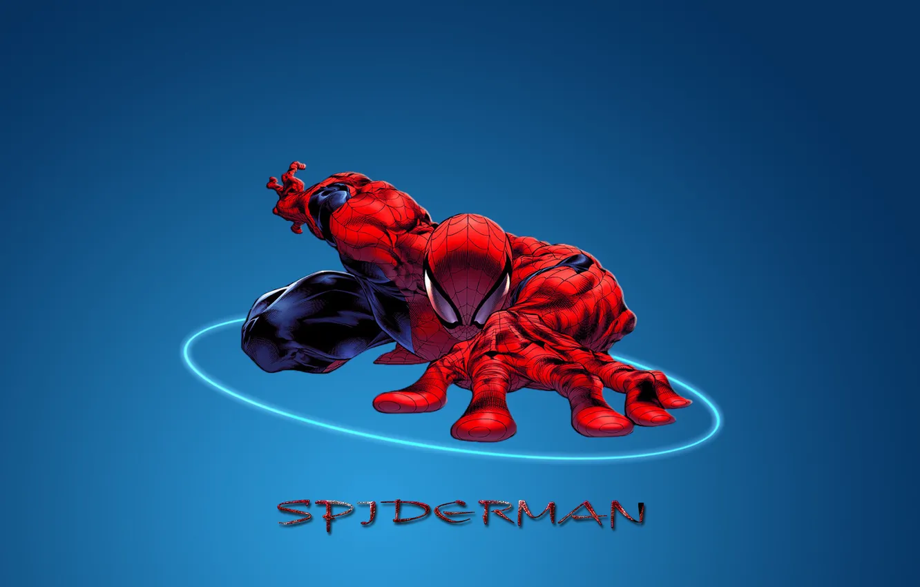 Фото обои город, человек-паук, супермэн, Spiderman