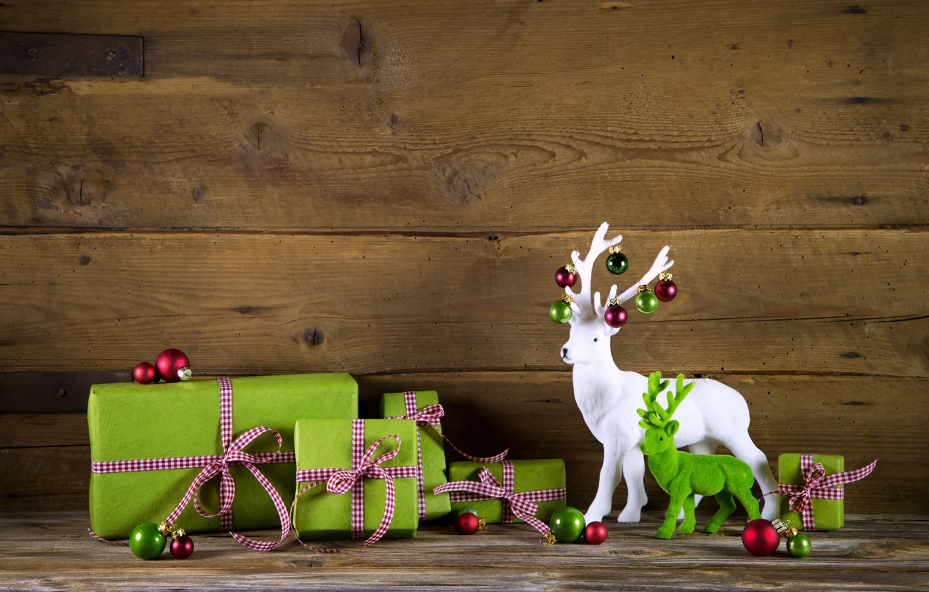 Фото обои Новый Год, Рождество, подарки, Christmas, wood, decoration, gifts
