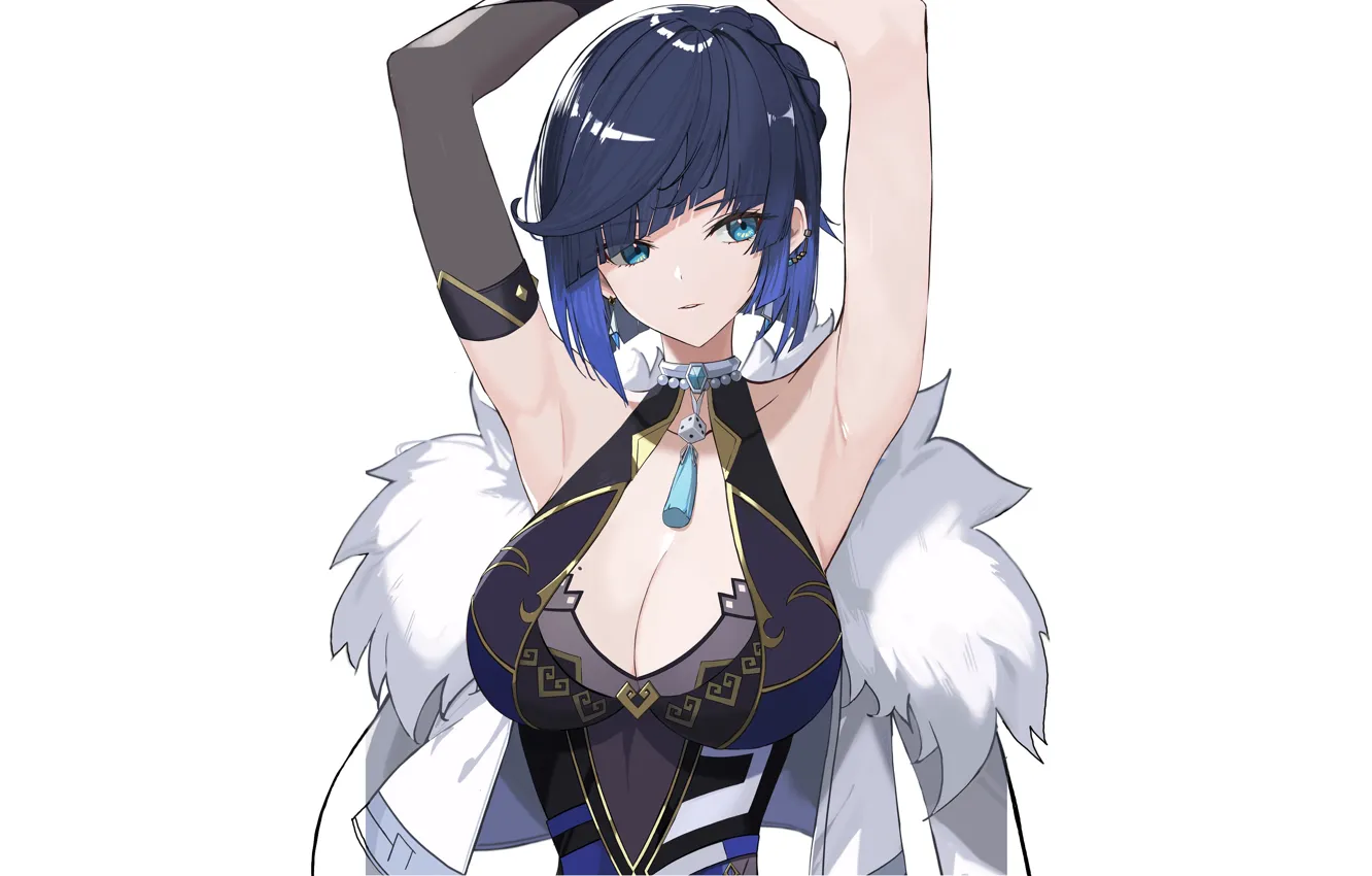 Фото обои hot, sexy, stretch, anime, arms, armpits, anime girl, genshin impact