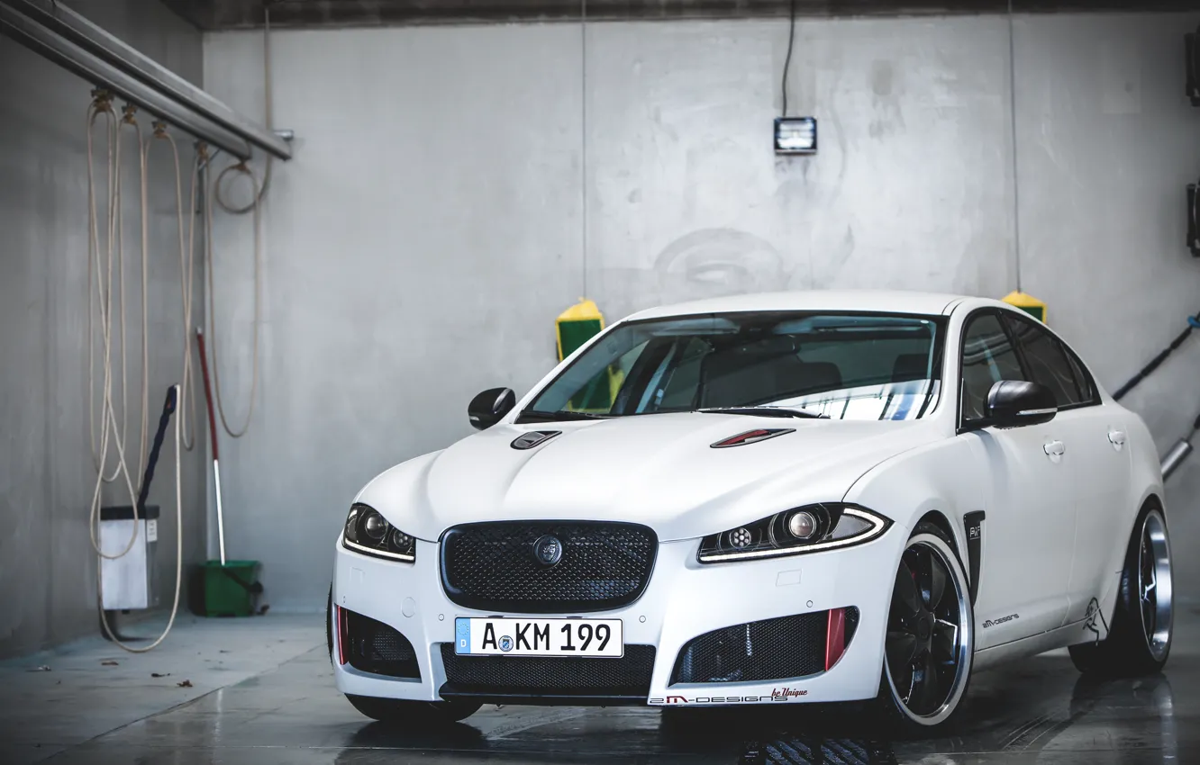 Фото обои Jaguar, Front, White, 2M-Designs