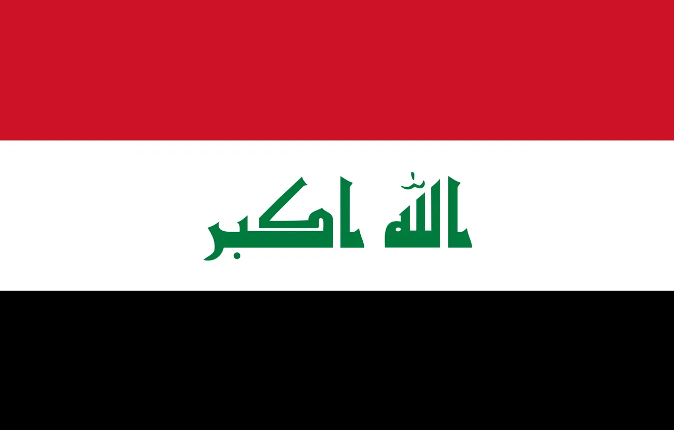 Фото обои red, white, black, flag of iraq