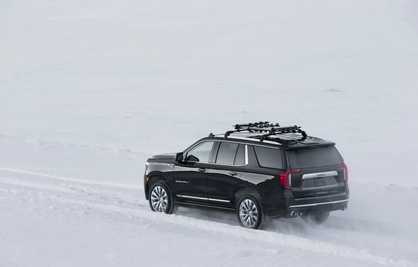 Фото обои снег, GMC, SUV, Denali, Yukon, 2020