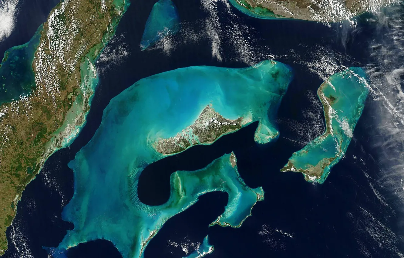 Фото обои острова, океан, с космоса