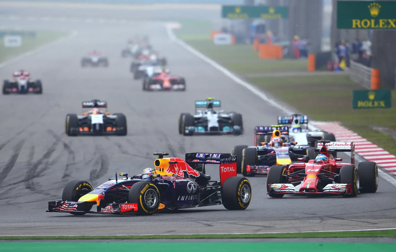 Фото обои China, Китай, Шанхай, Formula 1, Vettel, Чемпион, Лидер, Reb Bull Racing