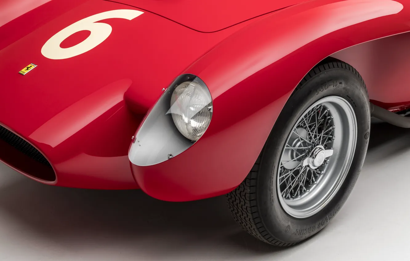 Фото обои Спицы, Ferrari, Фары, Classic, 1957, Scuderia Ferrari, 24 Hours of Le Mans, 24 часа Ле-Мана