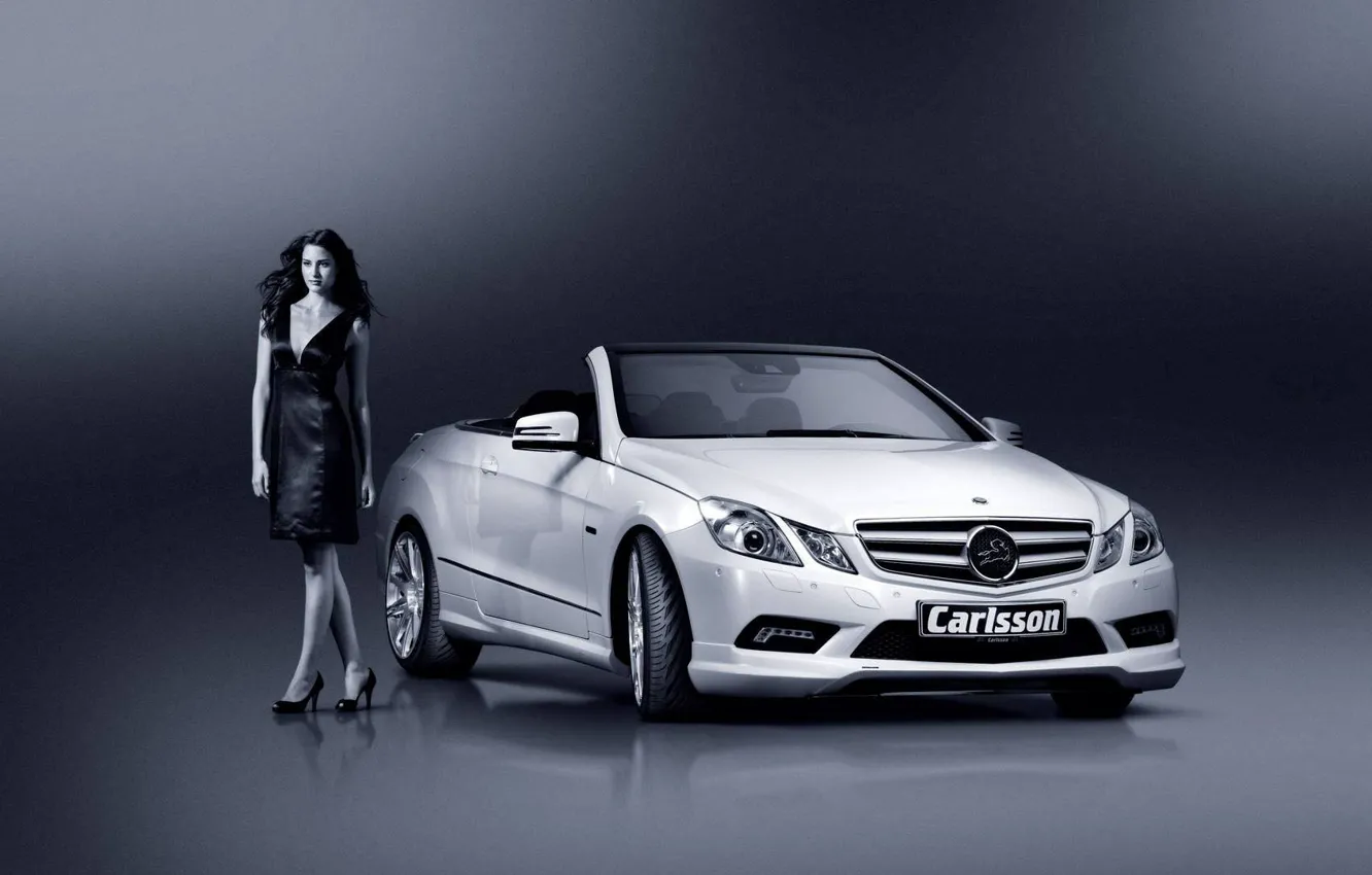 Фото обои девушка, Mercedes-Benz, кабриолет, мерин, carlsson
