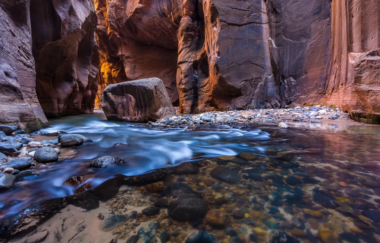Фото обои природа, река, скалы, каньон.