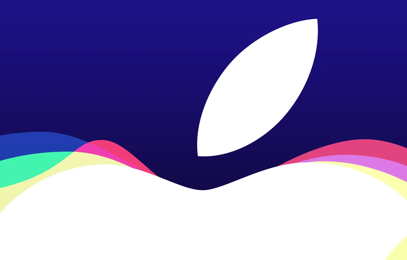 Фото обои белый, фиолетовый, сиреневый, розовый, голубой, Apple, яблоко, бордовый
