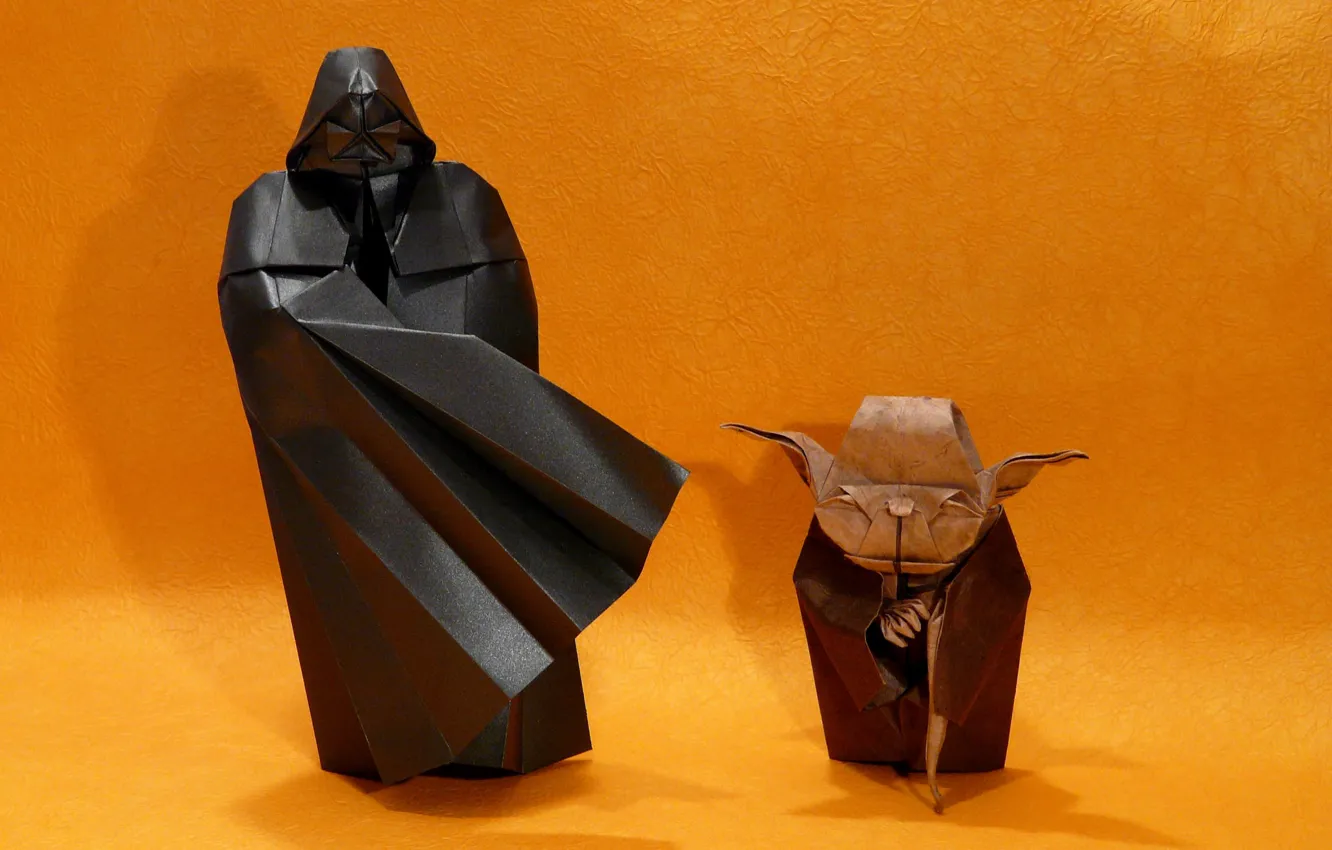 Фото обои бумага, Darth Vader, оригами, Angel Morollon
