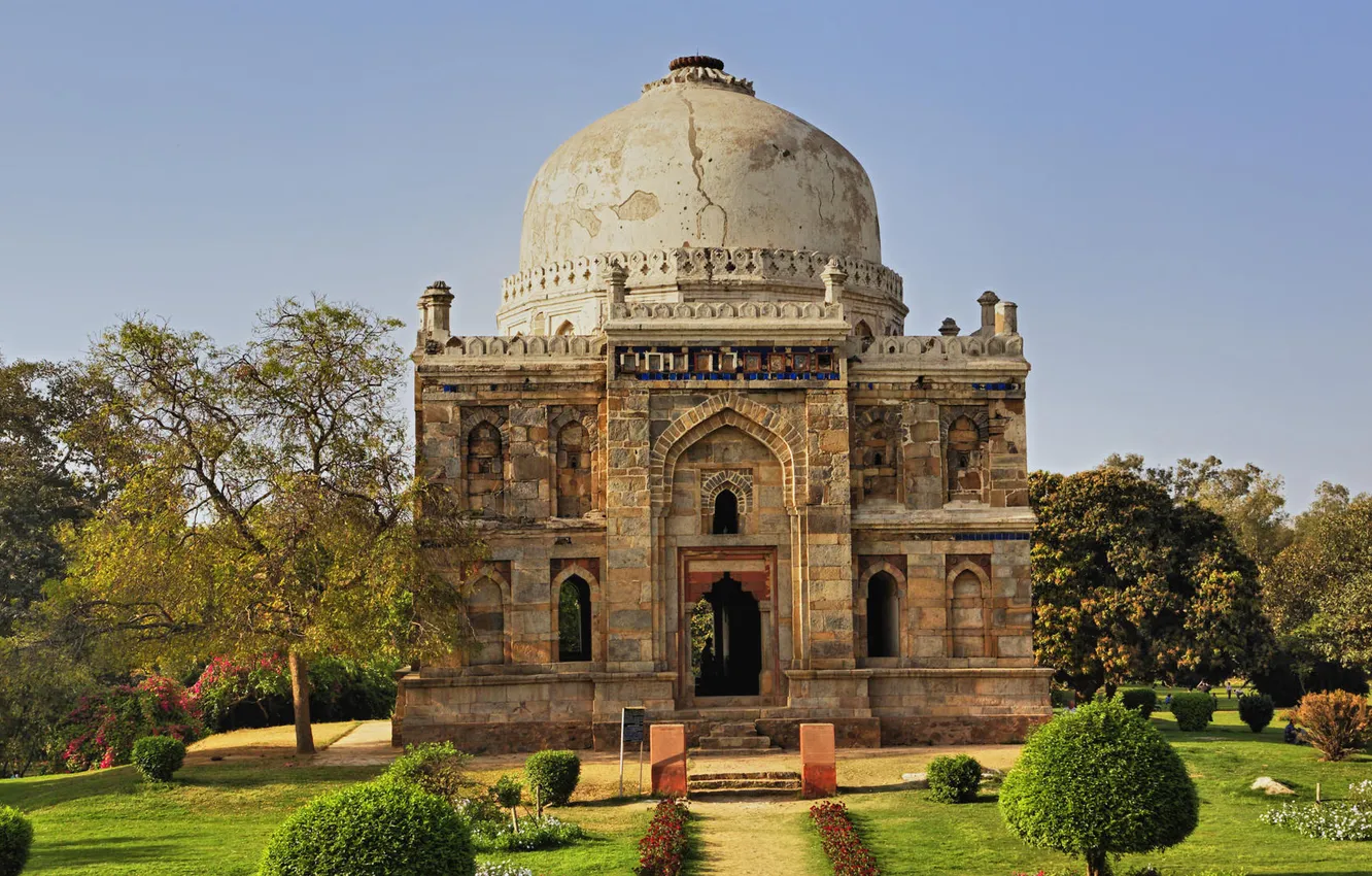 Фото обои здание, Индия, архитектура, Дели, India, Лоди сады, Богато гробницы, Delhi