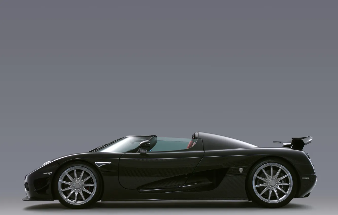 Фото обои черный, supercar, вид сбоку, carbon, CCXR, Koenigsegg CCXR