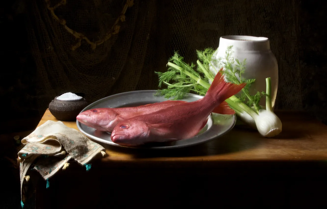 Фото обои фон, еда, рыба
