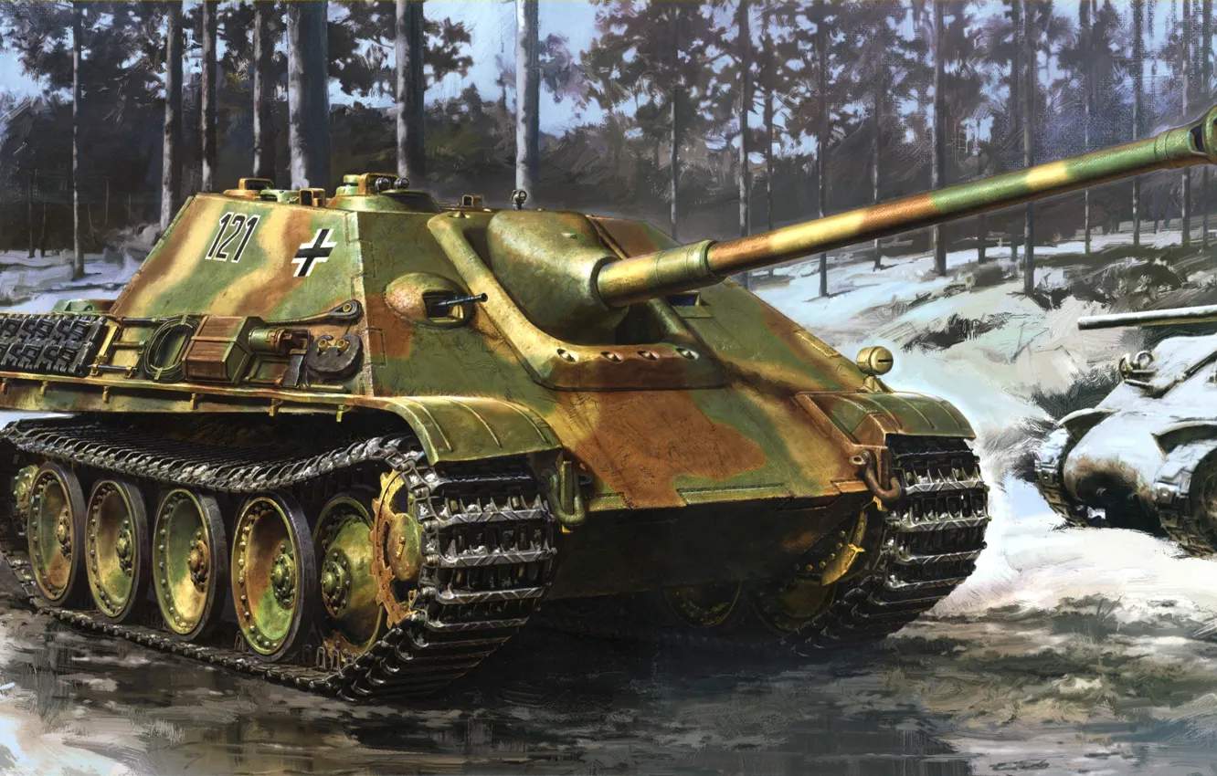 Фото обои Германия, САУ, Jagdpanther, Истребитель танков, Панцерваффе