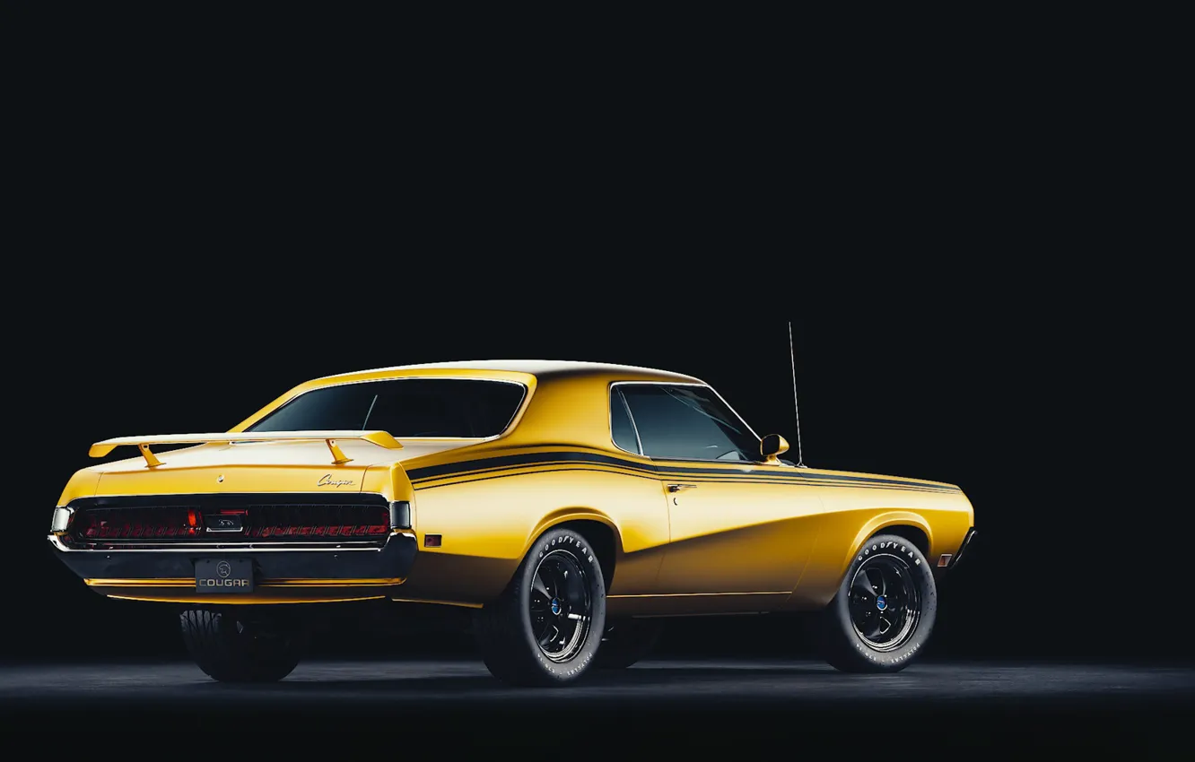 Фото обои Авто, Машина, Render, Cougar, Design, 1970, Retro, Mercury