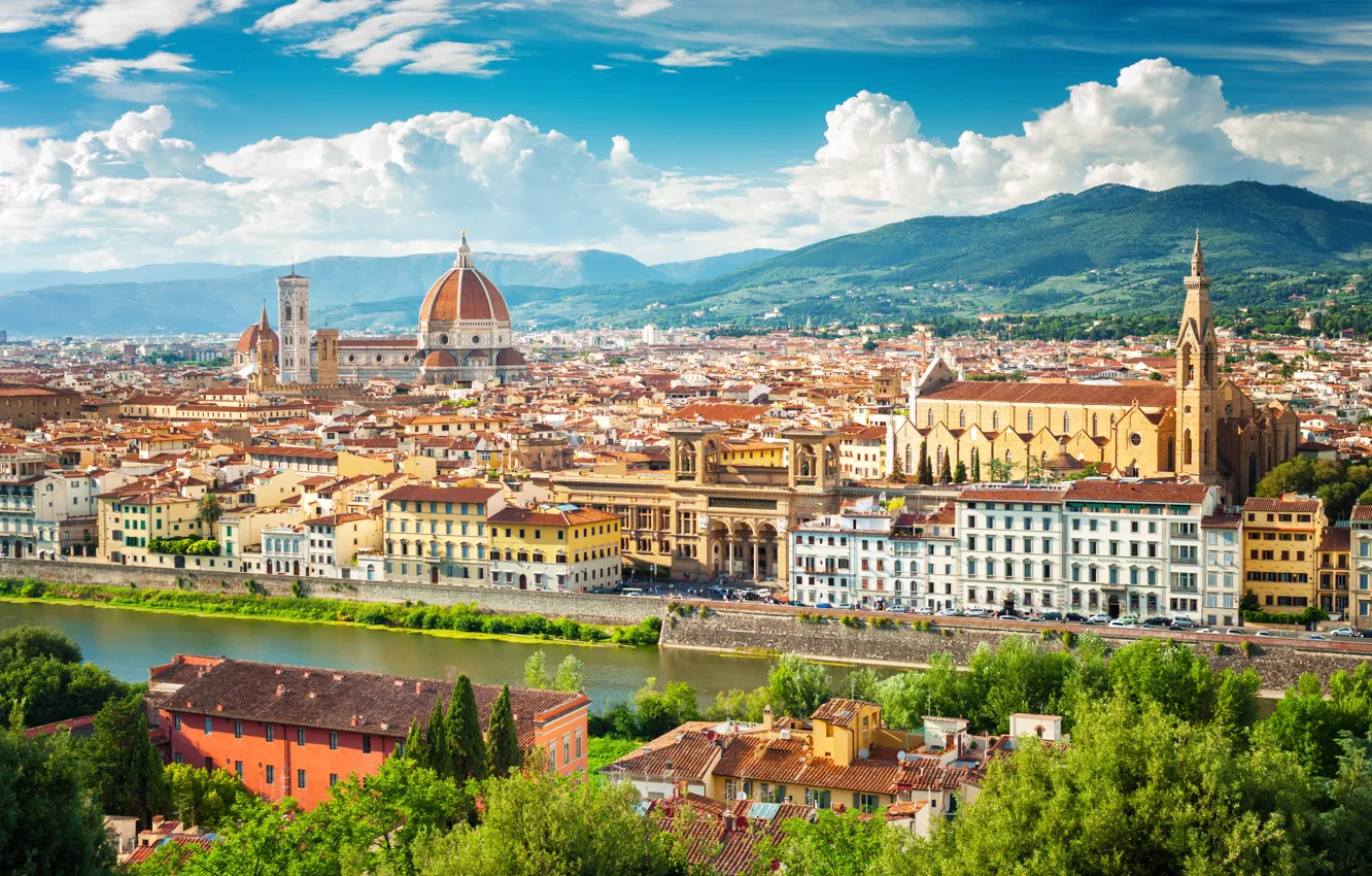 Фото обои city, город, Италия, Флоренция, Italy, panorama, Europe, view