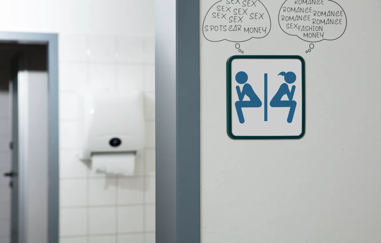 Фото обои sign, entrance, toilet, public restroom, toilet sign, scribble, scribble on the wall
