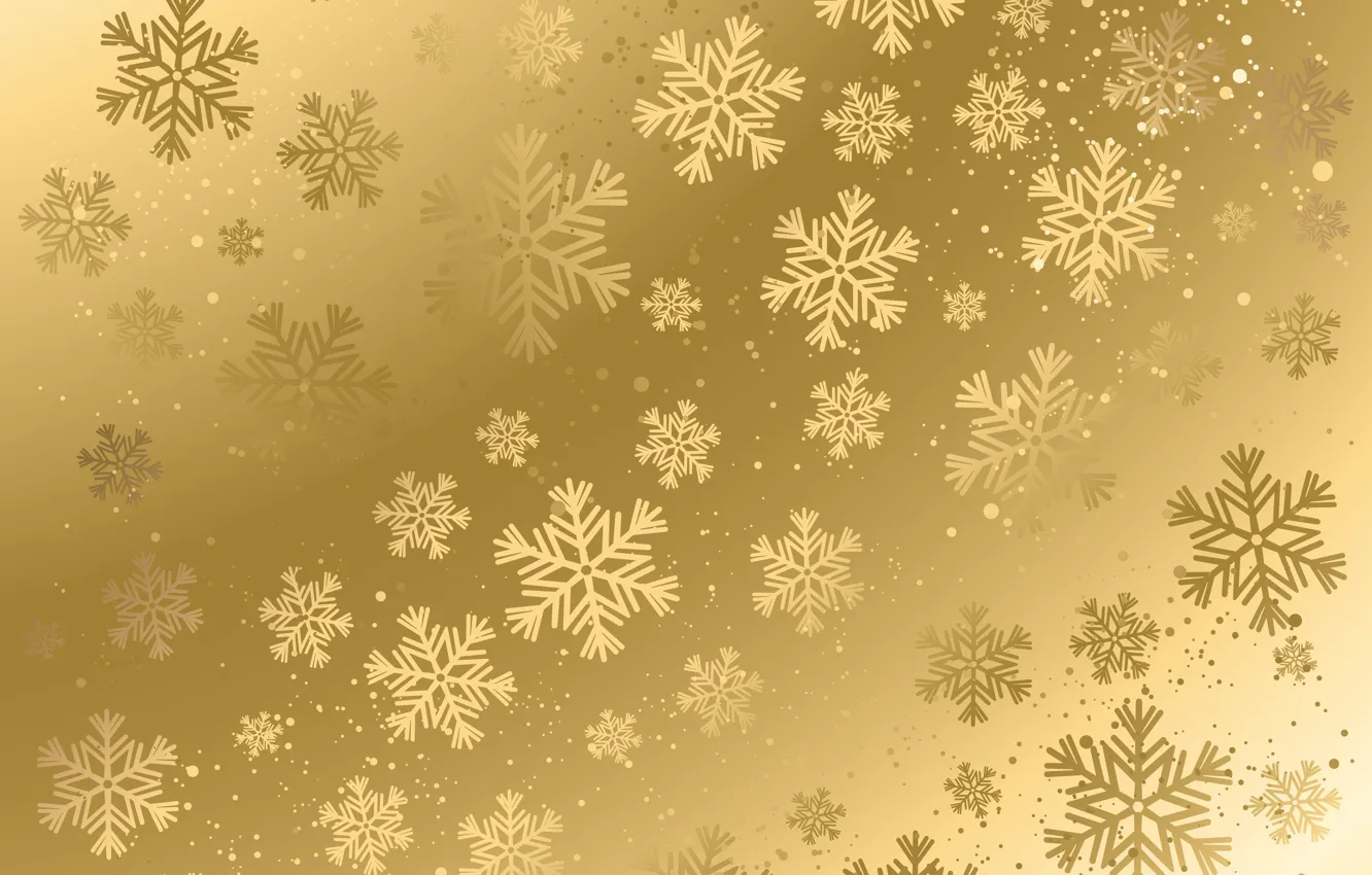 Фото обои снежинки, золото, узор, орнамент