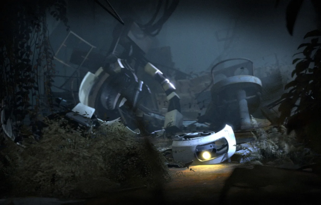 Фото обои разруха, Portal 2, GLaDOS, Портал 2, Глэдос
